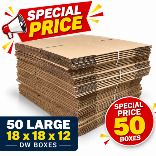 50 Large Double Walled Boxes 18x18x18 (457x457x457) 1 50 Large Double Walled Boxes 18x18x18 (457x457x457)