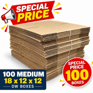 100 Double Walled Medium Boxes 18x12x12 (457x305x305)