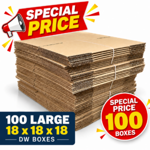 100 Large Double Walled Boxes 18x18x18 (457x457x457)