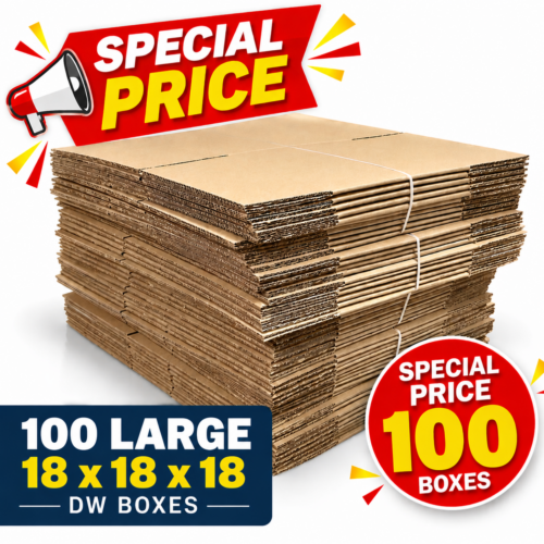 100 Large Double Walled Boxes 18x18x18 (457x457x457) 1 100 Large Double Walled Boxes 18x18x18 (457x457x457)