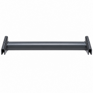 Black metal hanging rail for cardboard wardrobe moving boxes